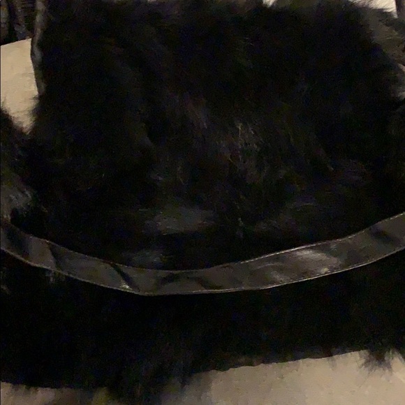 100% real black  raccoon belted fur vest - Picture 4 of 4